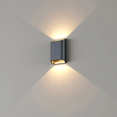 Afbeelding van Artdelight Wandlamp Diaz Small H 15 cm zwart goud