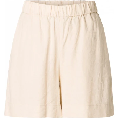 Afbeelding van Base Level Curvy regular fit short met linnen beige