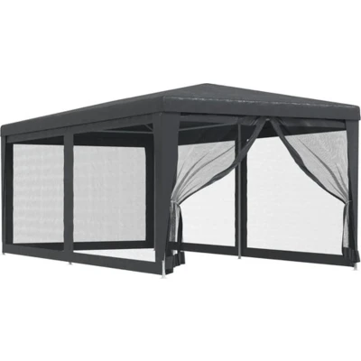 Afbeelding van VidaXL Partytent met 6 mesh zijwanden 3x6 m HDPE antracietkleurig