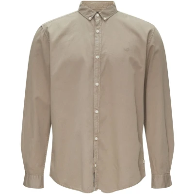 Afbeelding van Q/S designed by Hemd Maat XL Mannen 8537 BROWN katoen