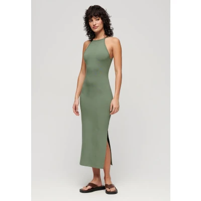 Afbeelding van Superdry BACK MIDI Etuijurk, Dames, Maat: 40, Laurel khaki