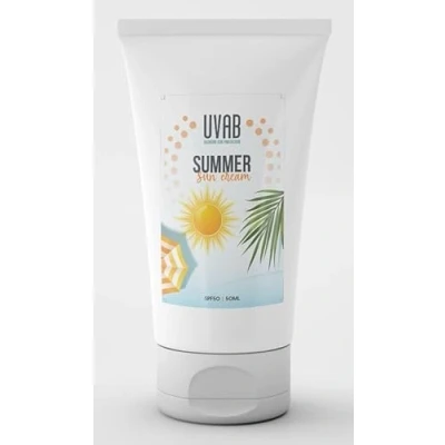 Afbeelding van UVAB LSF50+ 50 ml zomer sport zonnecrème voor het gezicht. Zweetbestendige zonbescherming met vochtfactor 50+ een hoge bescherming van gezicht en hals.