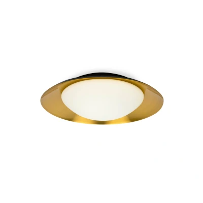 Afbeelding van Faro Lighting Side LED Indoor Medium Flush Wall Light Zwart, Koper