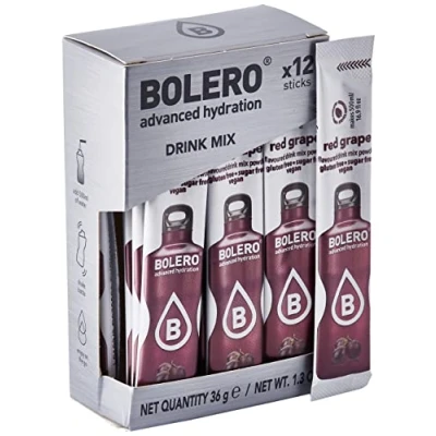 Afbeelding van Bolero Drink Sticks Getränkepulver, 12 x 3 g Sachets (Rote Traube)
