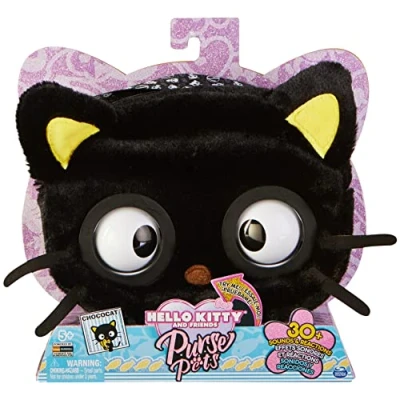 Afbeelding van Purse Pets Chococat interactieve schoudertas met 30+ geluiden, knipperen onder de ogen, reacties en muziek, vanaf 5 jaar,chocokaat