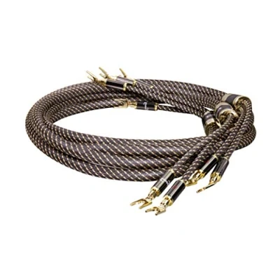 Afbeelding van Dynavox Black Line Volumekabel, paar, flexibele premium high end kabel met hoogwaardige banaanstekkers, geconfectioneerd, kleur zwart, lengte 5 m
