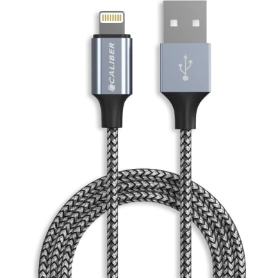 Afbeelding van Caliber iPhone oplader Kabel Lightning USB Sterke Nylon Oplaadkabel &amp; Datakabel (CL UL 1PACK)