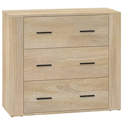 Afbeelding van vidaXL Dressoir 80x33x70 cm bewerkt hout sonoma eikenkleurig, kast, opbergkast, bijzetkast, wandkast, houten opslagkast, kasten, wandkasten