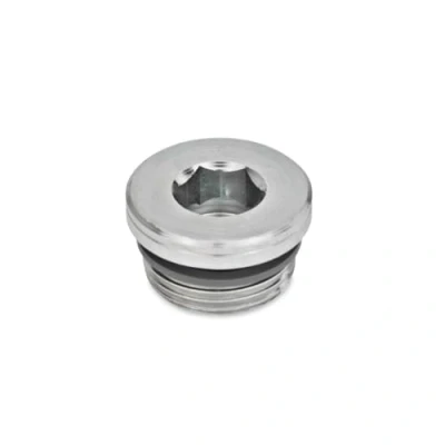 Afbeelding van Ganter Normelemente GN 749 M30X1,5 B sluitschroeven, zilver, fijne schroefdraad d1: M30x1,5, 2 stuks