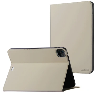 Afbeelding van Apple iPad Air 5 (2022) Hoes: Accezz Classic Tablet Case Bookcase Grijs Siliconen En TPU (zacht) Hoezen