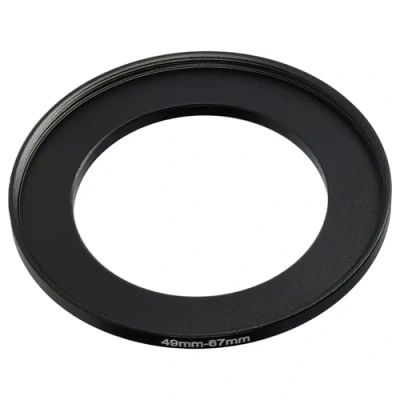 Afbeelding van vhbw Step Up ring adapter van 49 mm naar 67 voor cameralens filteradapter, metaal, zwart