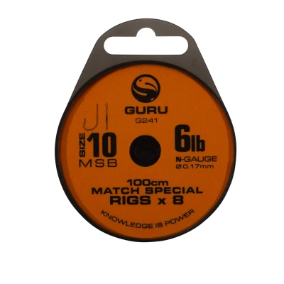 Afbeelding van Guru Match Special Rig 1m (17/00) Size 10 Witvis onderlijnen