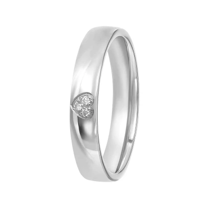Afbeelding van Lucardi Ring silvercoloured, Dames, Maat: 50, Silver coloured