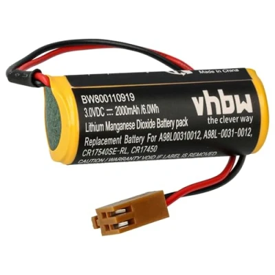 Afbeelding van vhbw Batterij vervanging voor GE Fanuc LX98L 0031 0012 besturingseenheid (2000mAh, 3V, Li Ion)