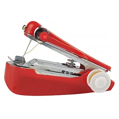 Afbeelding van Mini naaimachine POWERTOOL Handheld Kleine compacte draagbare handmatige steekmachine voor stof, kleding, kinderdoek, thuisreizen, ambachten