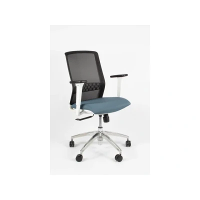 Afbeelding van Linea Fabbrica Tekna White 01 Zwart/Antraciet Bureaustoel Met 3D Armleuning