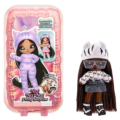 Afbeelding van Na! Fuzzy Surprise Zebra Girl Minipop