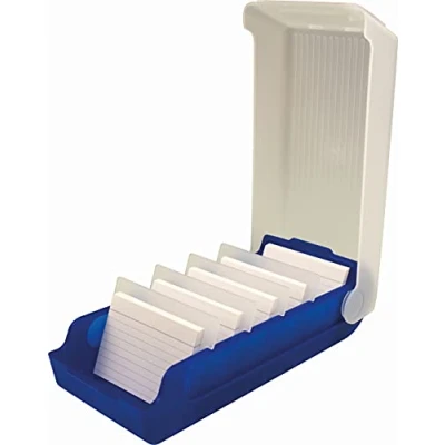 Afbeelding van Helit H6901030 leerkaart en opbergdoos &quot;the beebox&quot; DIN A8 dwars, blauw doorschijnend