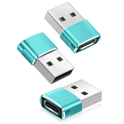 Afbeelding van Basesailor USB C Buchse auf Stecker Adapter 3Stück,Typ A Ladekabel für iPhone 16 15 14 13 12 Pro Max,Airpods,iPad 8 Air 4,Samsung Galaxy Note 10 20 S20 FE Plus,S21 21 Ultra A71 A90