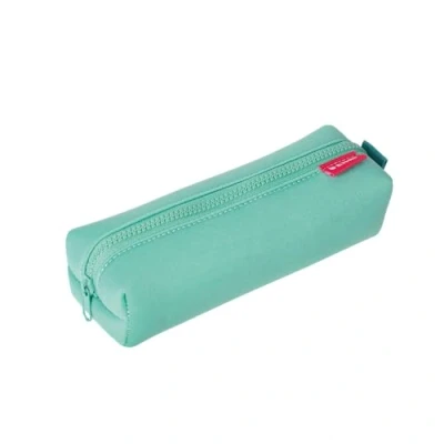 Afbeelding van Enri, Etui van neopreen, uniseks, groot vierkant design, 20 x 7 5 cm, blauwgroen