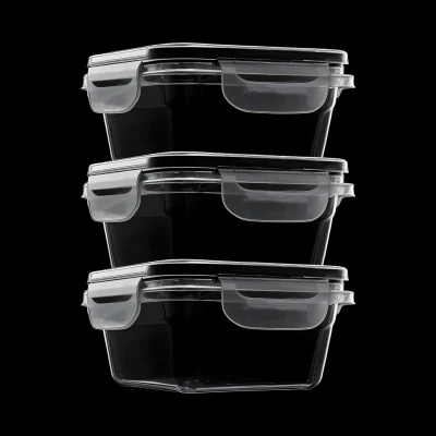 Afbeelding van Vershoudbakjes vierkant 350ml 3 stuks