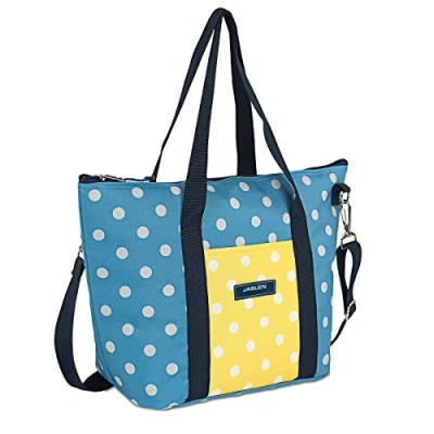 Afbeelding van JASLEN Kinderen Lunchtas Pack It Geïsoleerde voor school Duurzame Koeltas Lunchbox met voedsel Big Kids Cool Compartiment, Merk, Blauwe Jeans Geel