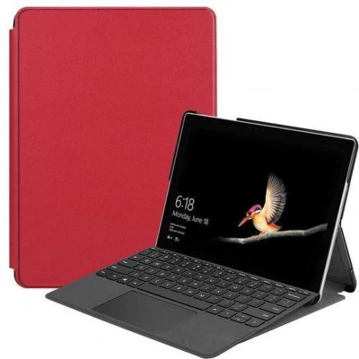 Afbeelding van Case2go Tablet Hoes geschikt voor Microsoft Surface Go 2 Tri Fold Book Case Rood