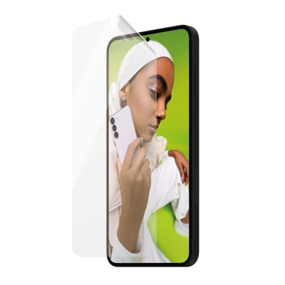 Afbeelding van Screenprotector Samsung Galaxy S24 Plus: PanzerGlass Matrix Recycled Ultra Wide Fit Anti Bacterial incl. applicator Plastic