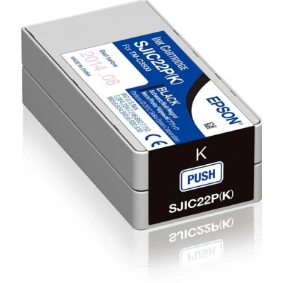 Afbeelding van Epson SJIC22P(K) C33S020601 Inktcartridge Zwart