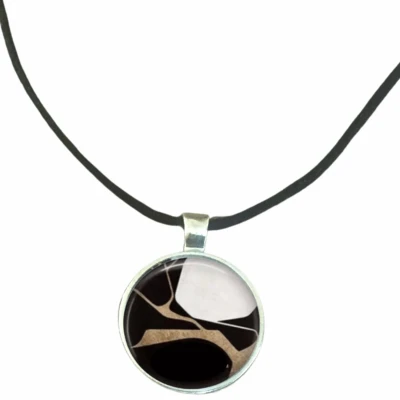 Afbeelding van Ketting Sharon Zwart wit 2.5 cm Verstelbaar Charme Bijoux