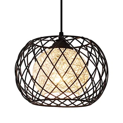 Afbeelding van WOWEWA Hanglamp, kroonluchter keuken E27, vintage led industriële hanglamp voor badkamer, woonkamer, hal, creatieve plafondlamp, 24 cm
