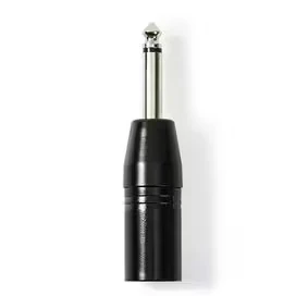 Afbeelding van XLR Adapter Mono 3 pins male 6,35 mm Zwart Nedis