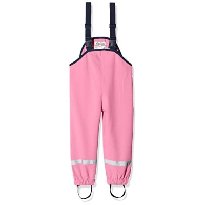 Afbeelding van Playshoes Softshell broek met bretels voor kinderen Roze maat 80cm