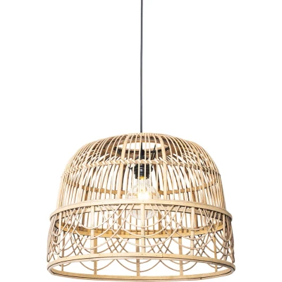 Afbeelding van QAZQA Smart hanglamp rotan 44 cm incl. Wifi G95 Michelle