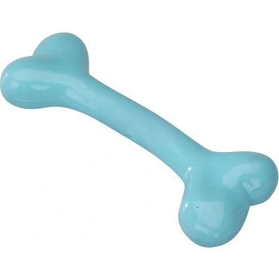 Afbeelding van Ebi Speelgoed Voor Dieren Hond Rubber Been Met Munt Smaak L 20,25cm Blauw 1st