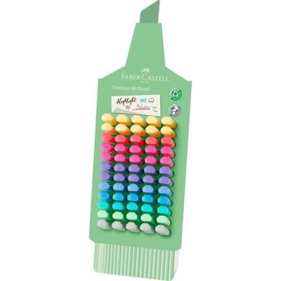 Afbeelding van Faber Castell Tekstmarker 46 Display stiftvorm Pastel 60 stuks