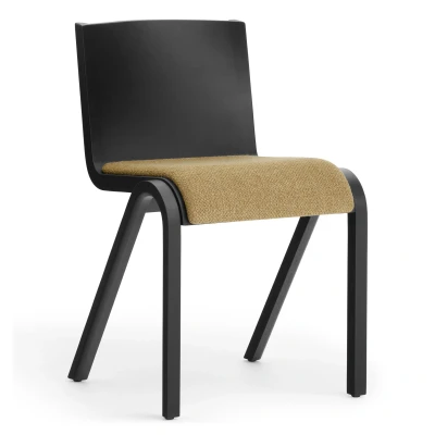 Afbeelding van Audo Copenhagen Ready eetkamerstoel zwart eiken, zitting Bouclé 06é 06