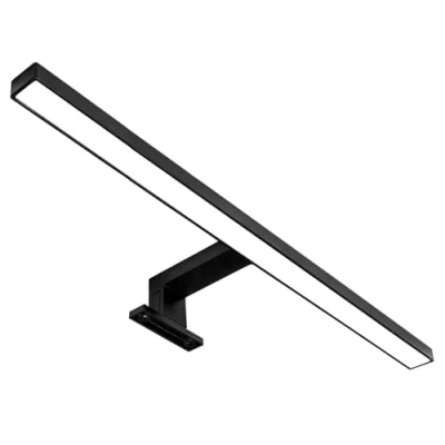 Afbeelding van 50 cm zwarte LED spiegellamp I badkamerlamp make up lamp badkamer opbouwlamp kastverlichting cliplamp neutraal wit 230 V 650LM IP44 7W
