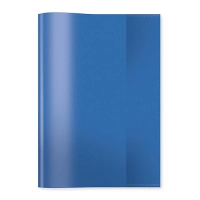 Afbeelding van HERMA 7483 A5 transparante blauwe maphoes van duurzame &amp; afwasbare polypropyleenfolie, notitieboekbeschermers voor schoolschriften, gekleurd