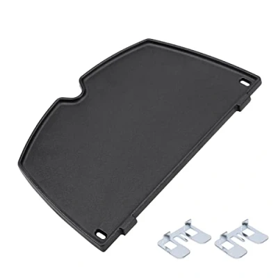 Afbeelding van GFTIME 32 x 22cm 6558 Gietijzeren Bakplaat voor Weber Q100 Q120 Q1000 Q1200 Serie Grill, Vervangende Onderdelen
