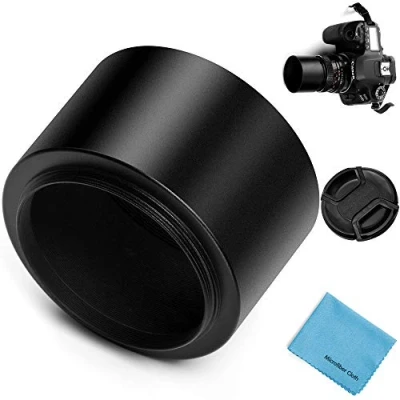 Afbeelding van Fotover 49mm Metalen, inschroefbare standaard telelenskap met lensdop centrale knijpknop voor Canon, Nikon, Sony, Pentax, Olympus, Fuji, Sumsung, Leica camera +poetsdoekje