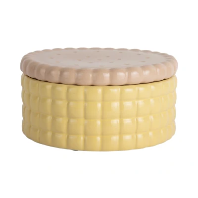 Afbeelding van Present Time Storage Jar Biscuit Box Large Zachtgeel