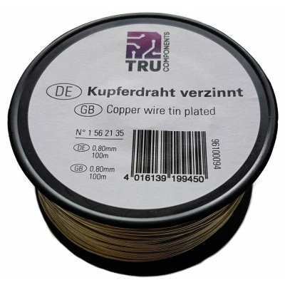 Afbeelding van TRU COMPONENTS Koperdraad Buitendiameter (excl. isolatielak): 0.40 mm 90 m