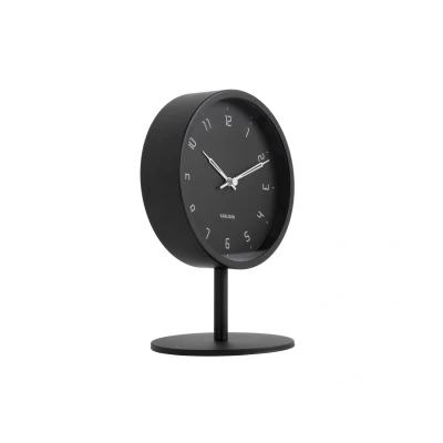Afbeelding van Karlsson Staande klok Stark Rond Zwart 22,5x15x1,2cm