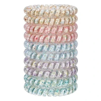 Afbeelding van JessLab Spiraal haarbanden, 10pcs Diverse Sporenloze Leuke Plastic Spoel Paardenstaarthouders, No Damage Haaraccessoire voor Vrouwen en Meisjes, Mix Color 12