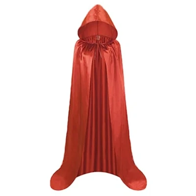 Afbeelding van Halloween Cape Lange Cloak Unisex Robe Cape, Rood, S