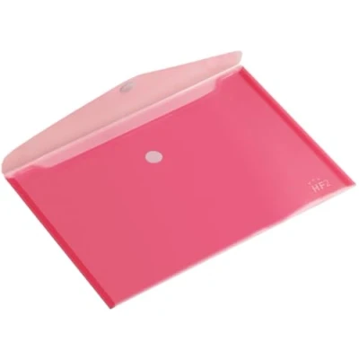 Afbeelding van HF2 190446 Documententas A5 (10 stuks) van transparant PP met klittenbandsluiting, liggend formaat, rood