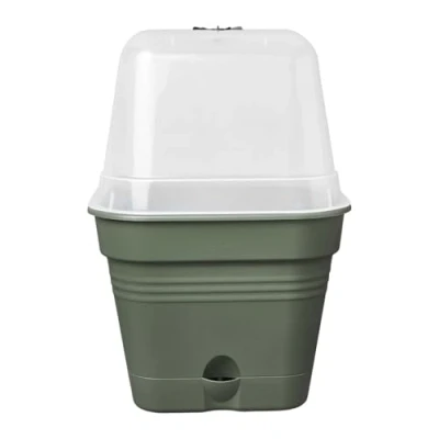 Afbeelding van Green basics kweekpot vierk. allin1 20cm blad groen elho