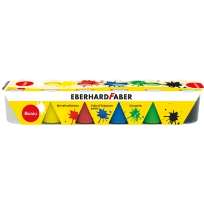 Afbeelding van Schoolverf Eberhard Faber tempera 6x25ml Standaard kleuren