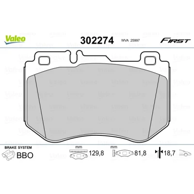 Afbeelding van Valeo Remblokset 302274